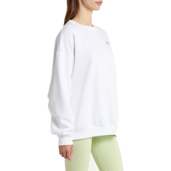 Alo Yoga Accolade Crew Neck Pullover White S - Picture 3 of 15